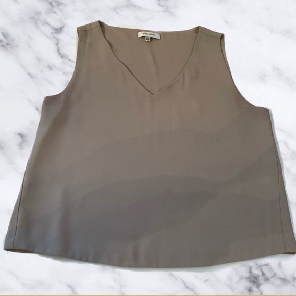 Aritzia Babaton Taupe Murphy Sleeveless Blouse - Picture 3 of 5